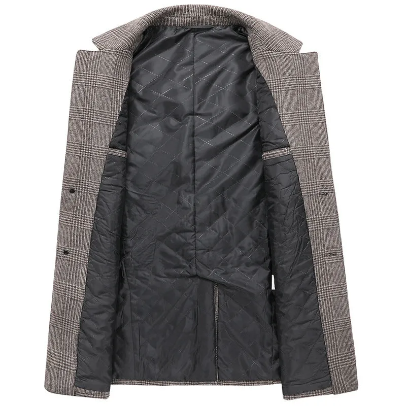 Men's Top Slim 80% Wool Coat