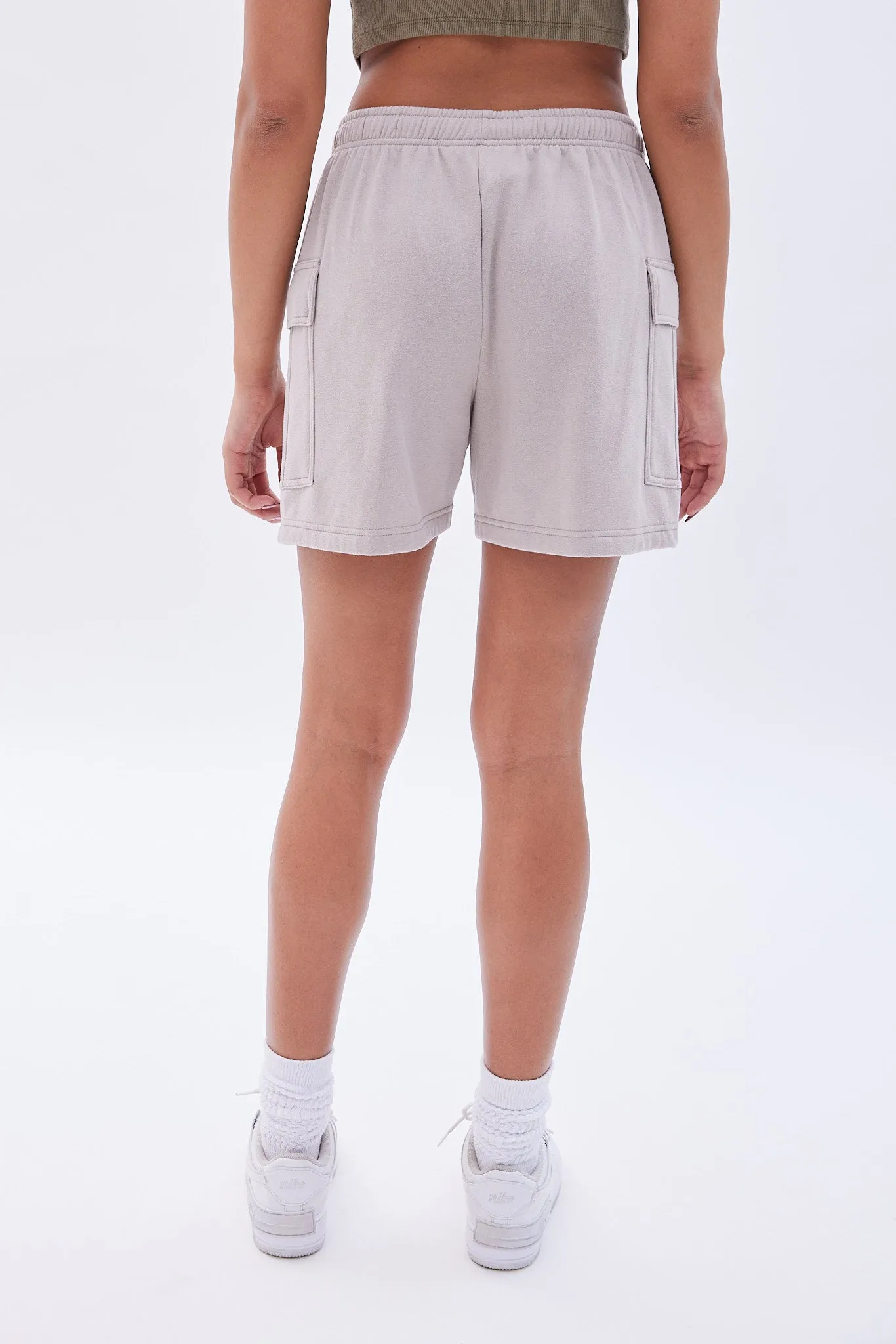 Mid Rise Fleece Cargo Short