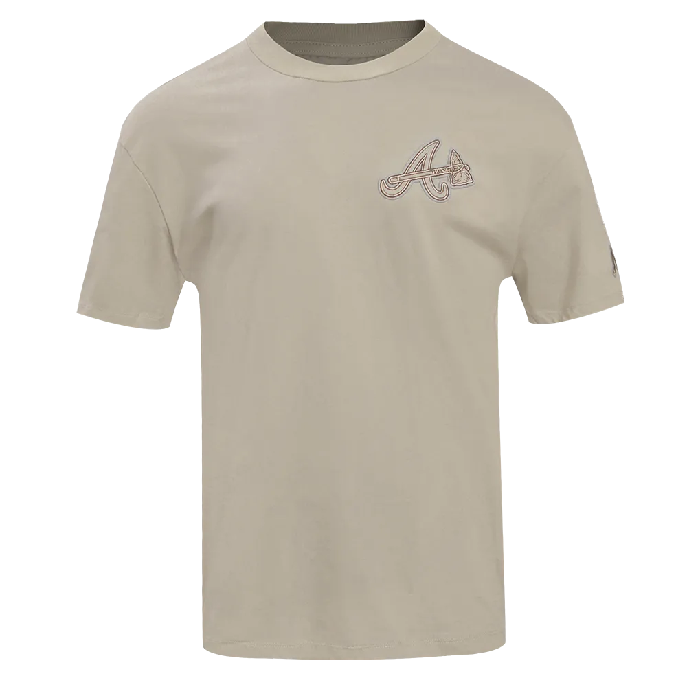 MLB ATLANTA BRAVES NEUTRAL DROP SHOULDER MEN'S TOP (TAUPE)