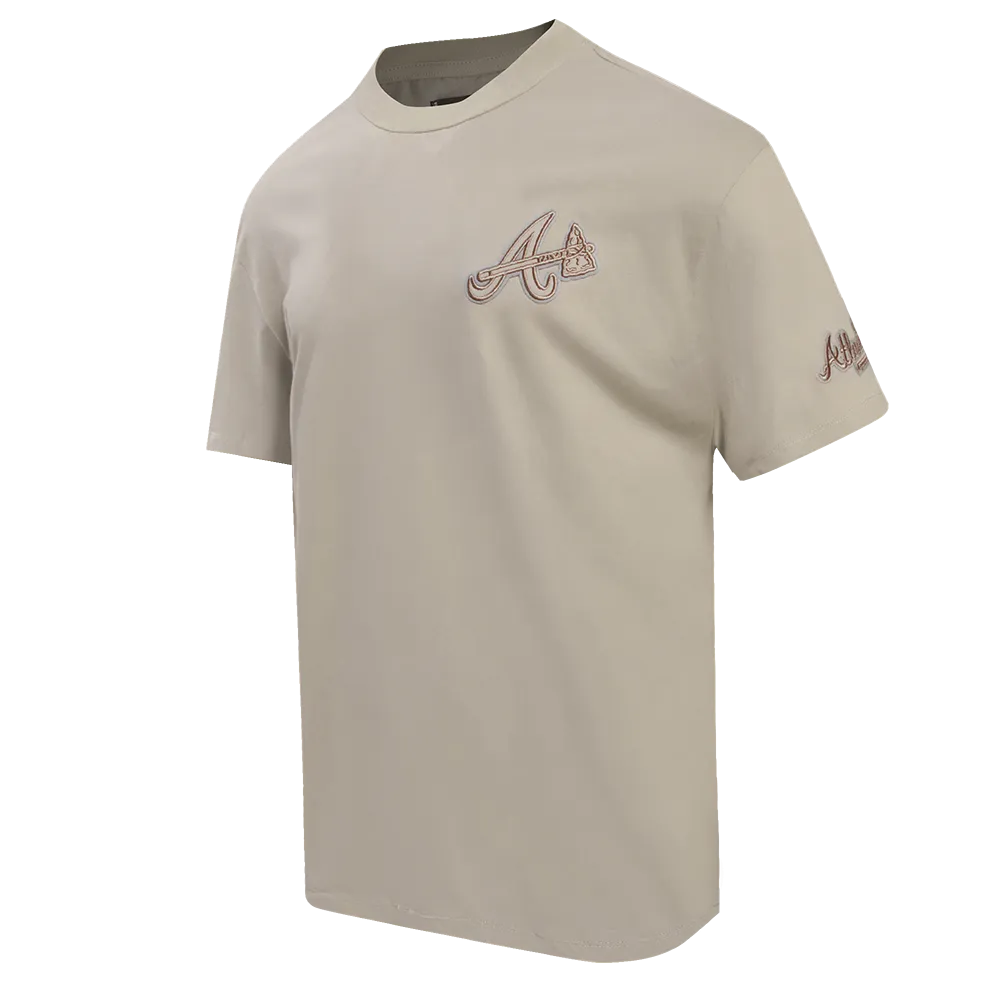 MLB ATLANTA BRAVES NEUTRAL DROP SHOULDER MEN'S TOP (TAUPE)