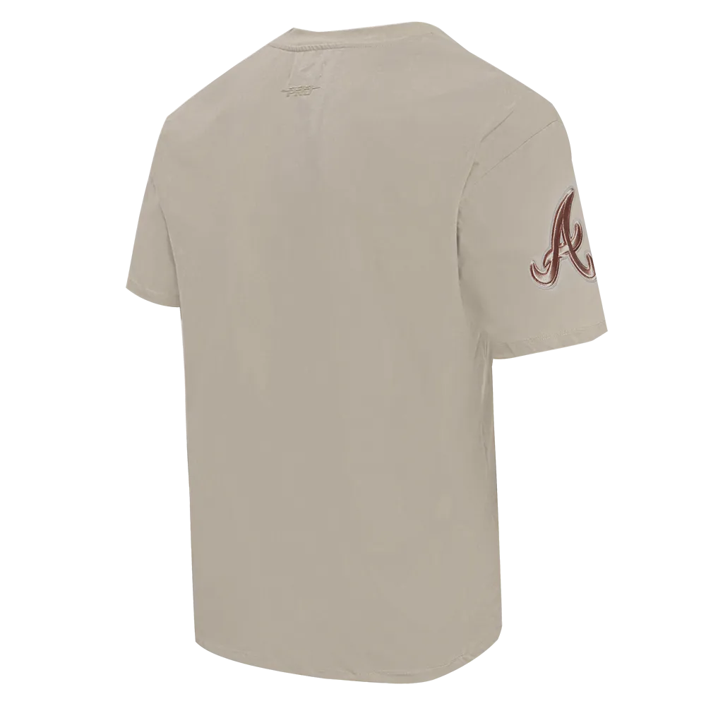 MLB ATLANTA BRAVES NEUTRAL DROP SHOULDER MEN'S TOP (TAUPE)
