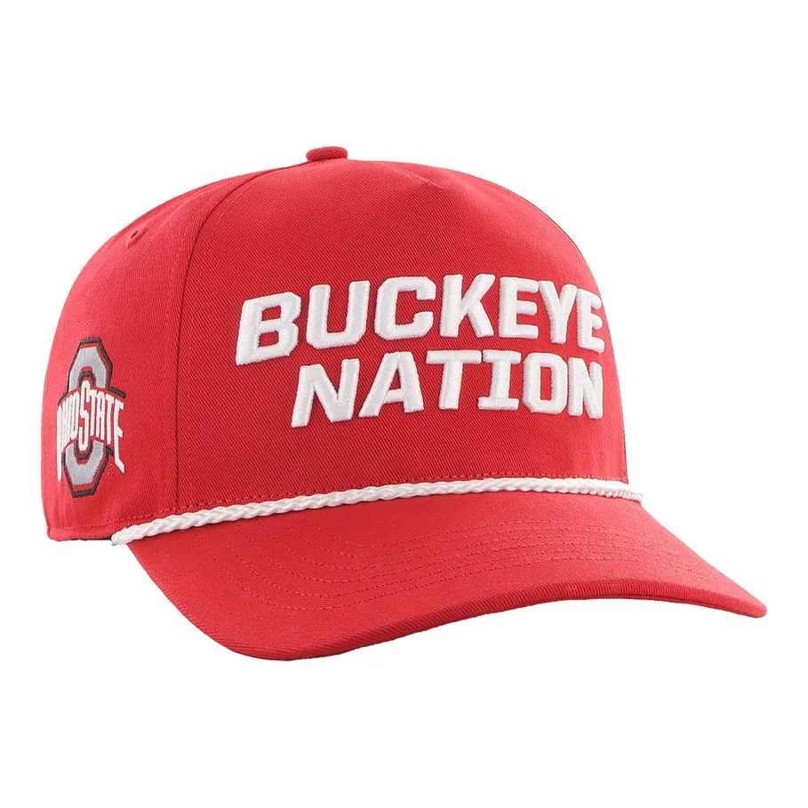 Ohio State Buckeyes Buckeye Nation Rope Scarlet Adjustable Hat