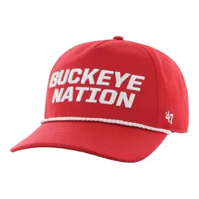 Ohio State Buckeyes Buckeye Nation Rope Scarlet Adjustable Hat