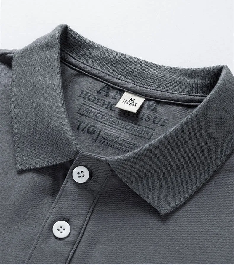 Polo T-Shirts Men's Clothing Casual Button Camisetas Tops Ropa Playeras Embroidery White Short Sleeve Tees