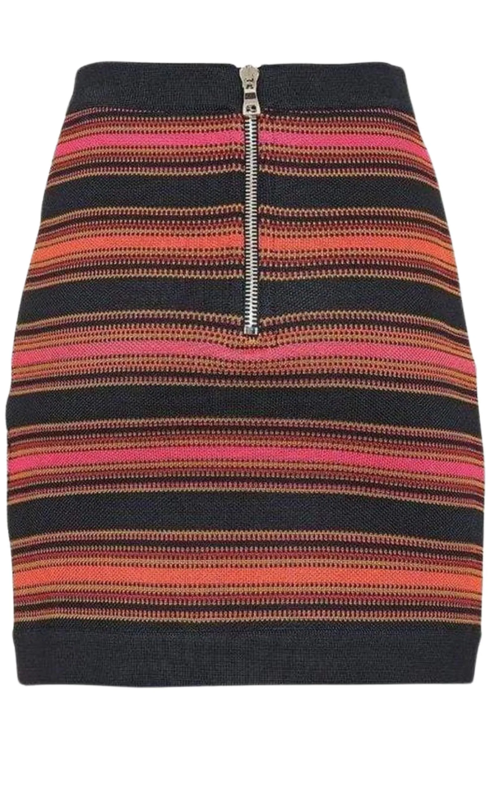 Striped Stretch-Knit Mini Skirt