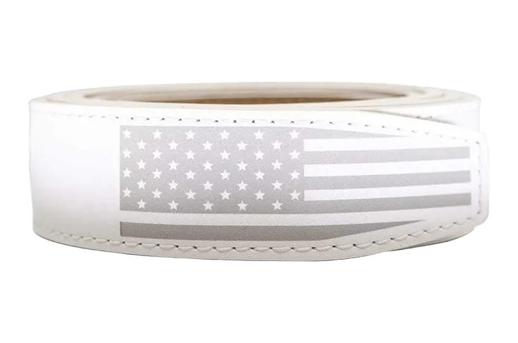 Super Patriot White 1 3/8 Leather Dress Strap