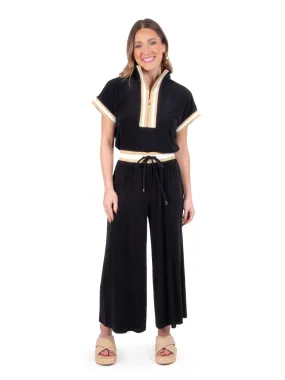 Teddy Crop Trouser - Black Terry