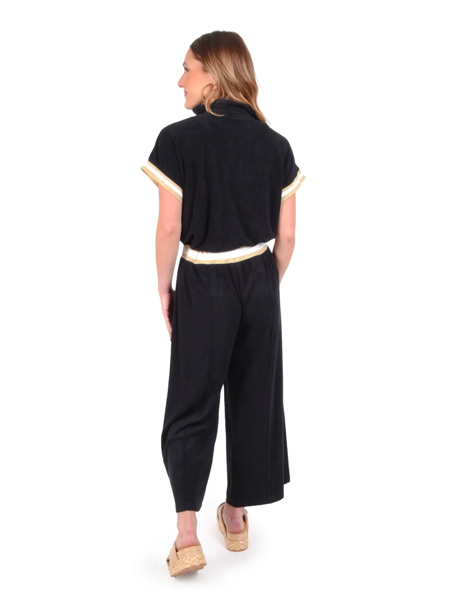 Teddy Crop Trouser - Black Terry