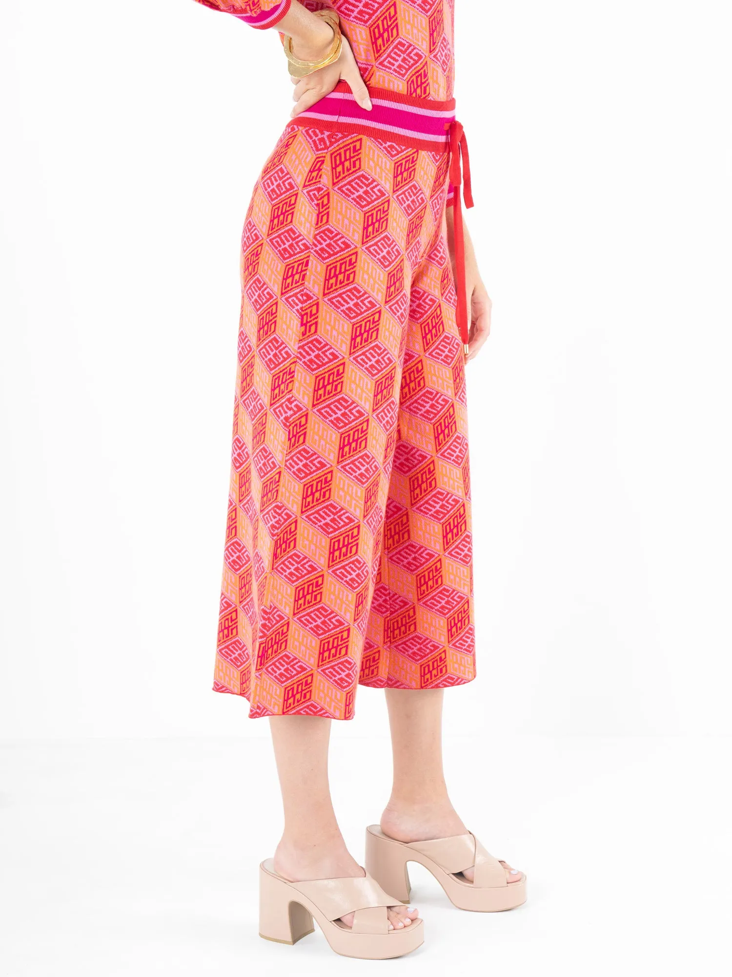 Teddy Crop Trouser - Block Monogram