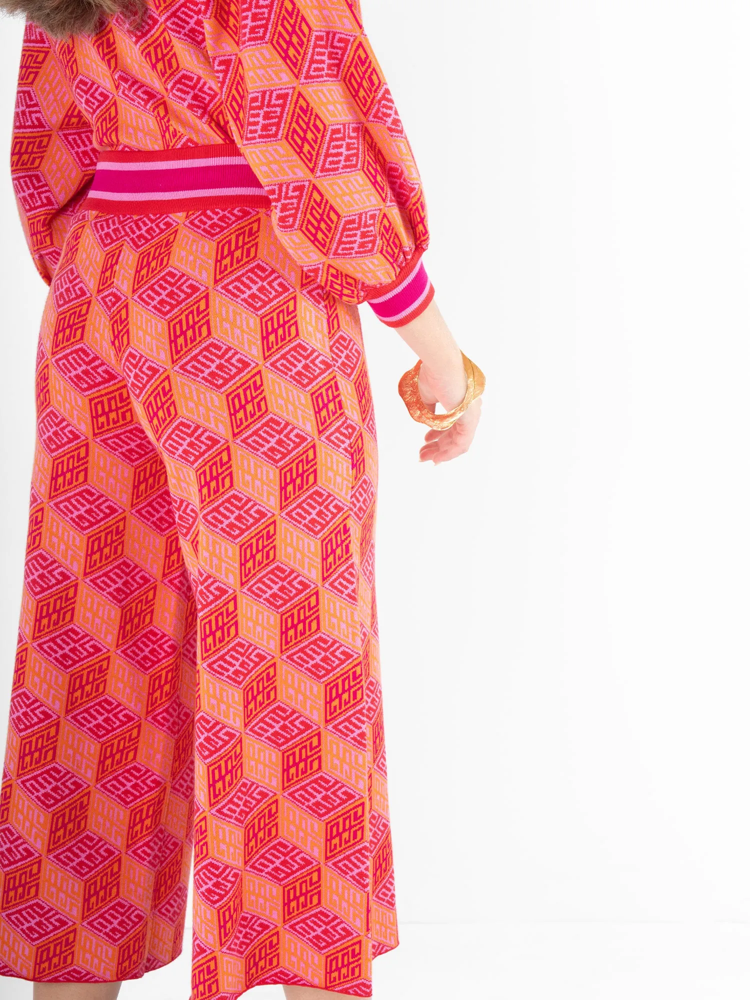 Teddy Crop Trouser - Block Monogram