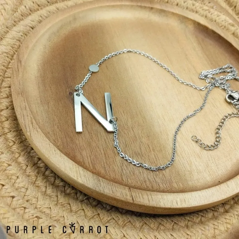 Tilted Initial Jewelry